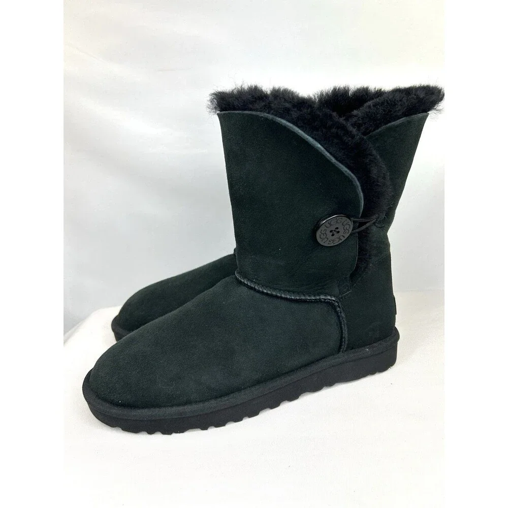 UGG 1016226 Women's Bailey Button II Winter Black Boot Size 10